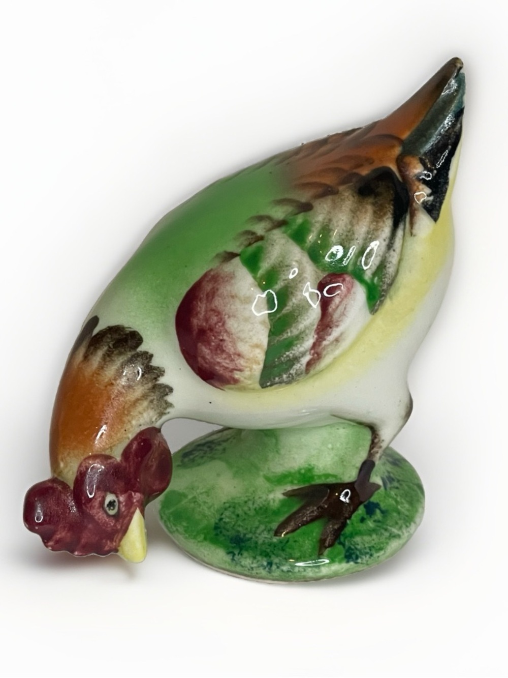 VTG Torii Brand Japan Porcelain Figurine Hand Painted Hen Chicken 3" 1930s 1940s